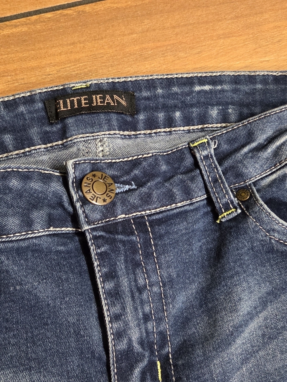 Women's Distressed Skinny Jeans in Dark Blue by Liy Jean - Picture 3 of 7